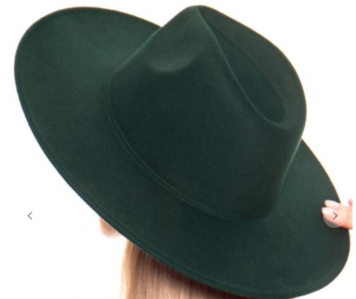 Hunter Green/ Red Bottom Fedora